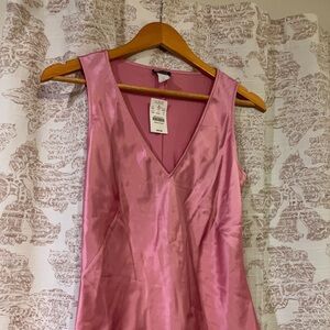 NWT Vintage Y2K J. Crew 100% Silk Cami Women’s size Small in Pink 2004 NEW OLD